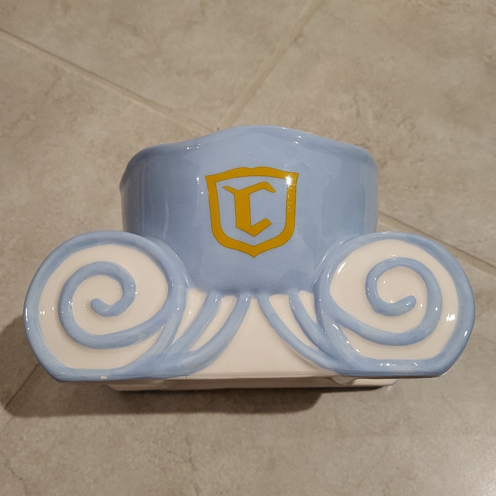 Rae Dunn Blue and White Cinderella Carriage Bowl/Planter - Picture 2 of 5